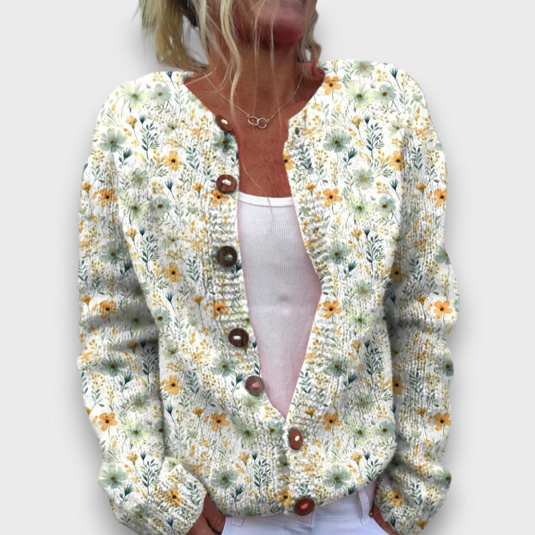 Rosalie – Cardigan mit Rosendruck