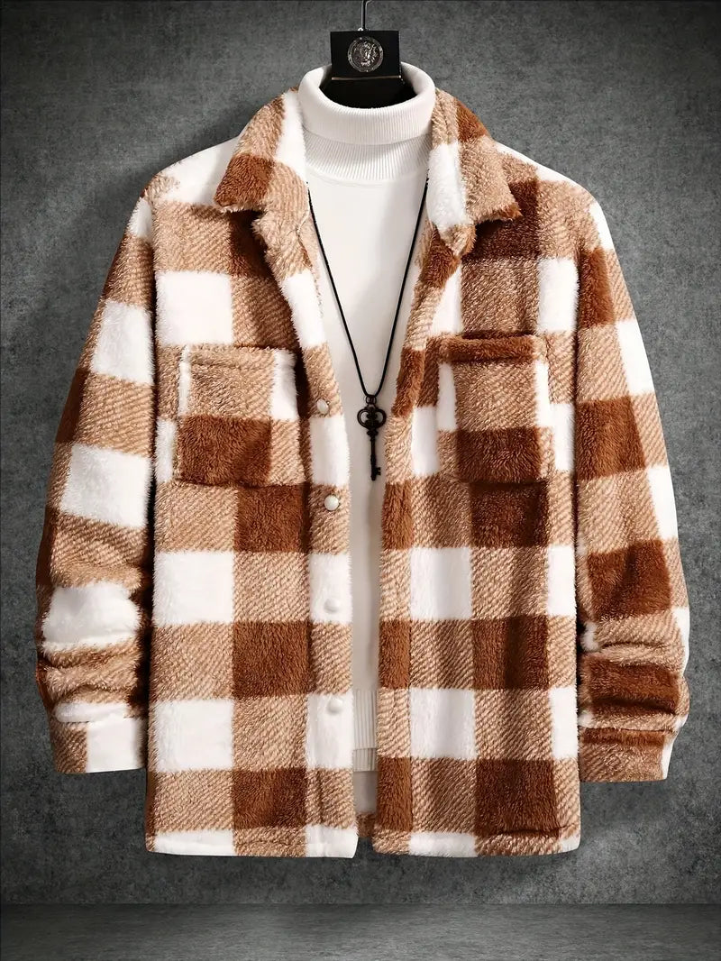 Avelena | Langärmlige, Karierte Fleecejacke