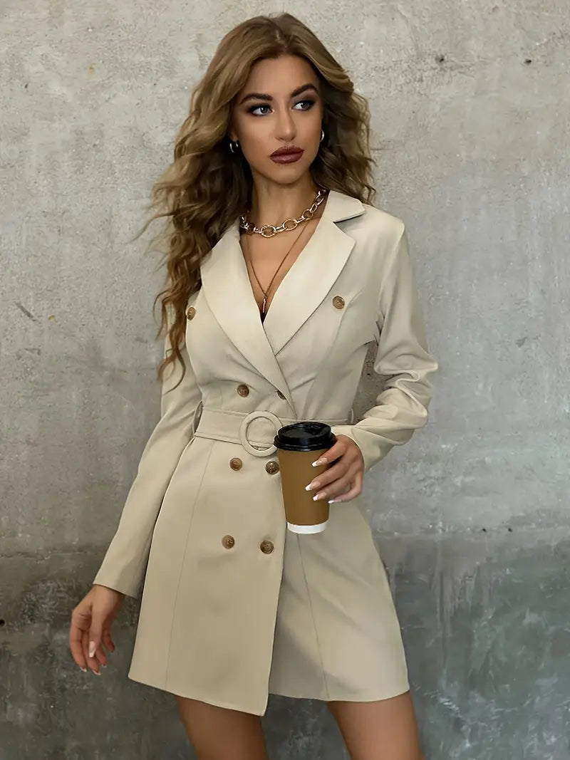 Avelena | Trenchcoat mit Gürtel und Zwei Knöpfen für Mühelose Herbst-Eleganz