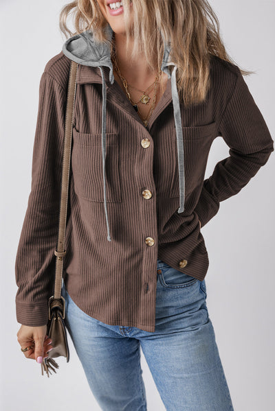 Ripp-Cardigan mit Kapuze | Komfortabel & Trendig | Freizeit-Look