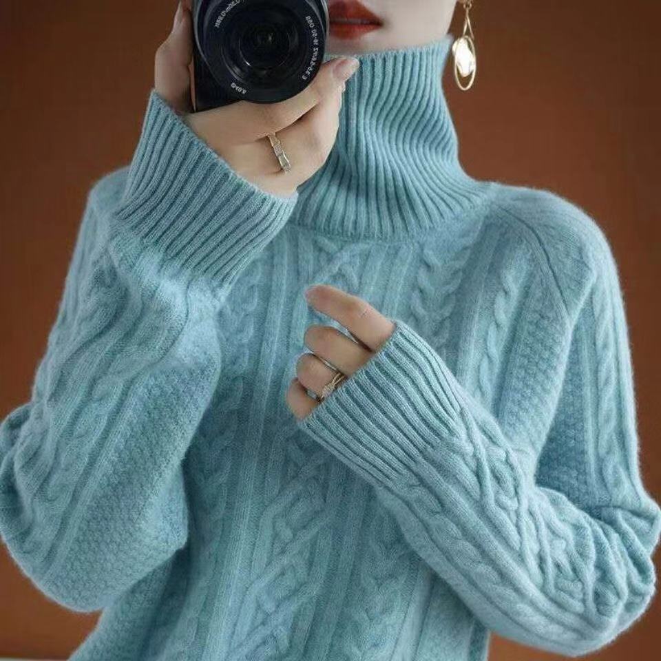 Avelena | Gestrickter Rollkragenpullover aus Kaschmir
