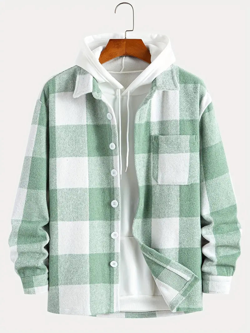 Avelena | Vielseitige Herren Fleecejacke mit Karomuster, Stilvoll