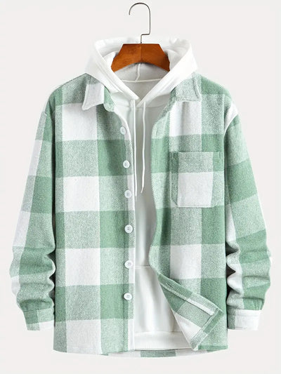 Avelena | Vielseitige Herren Fleecejacke mit Karomuster, Stilvoll