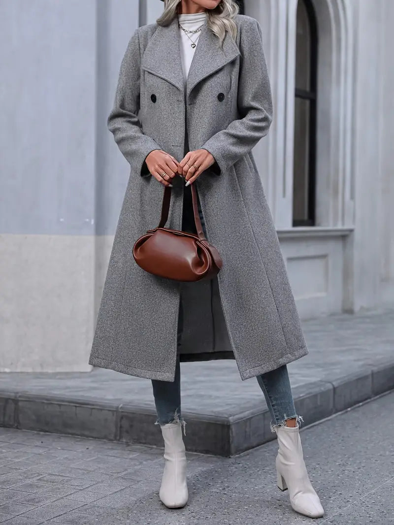 Avelena | Modebewusster Longline-Mantel In Übergröße