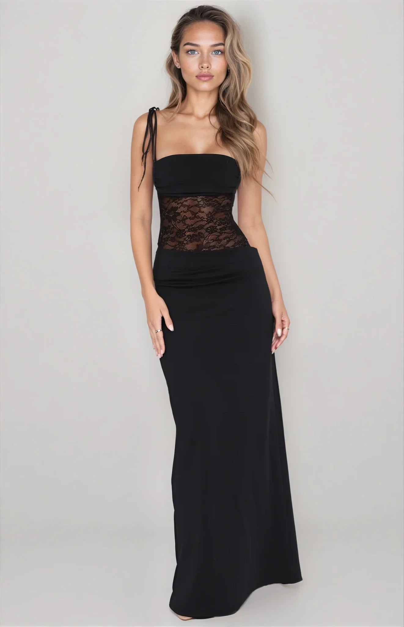 Ella – Satiniertes Midikleid