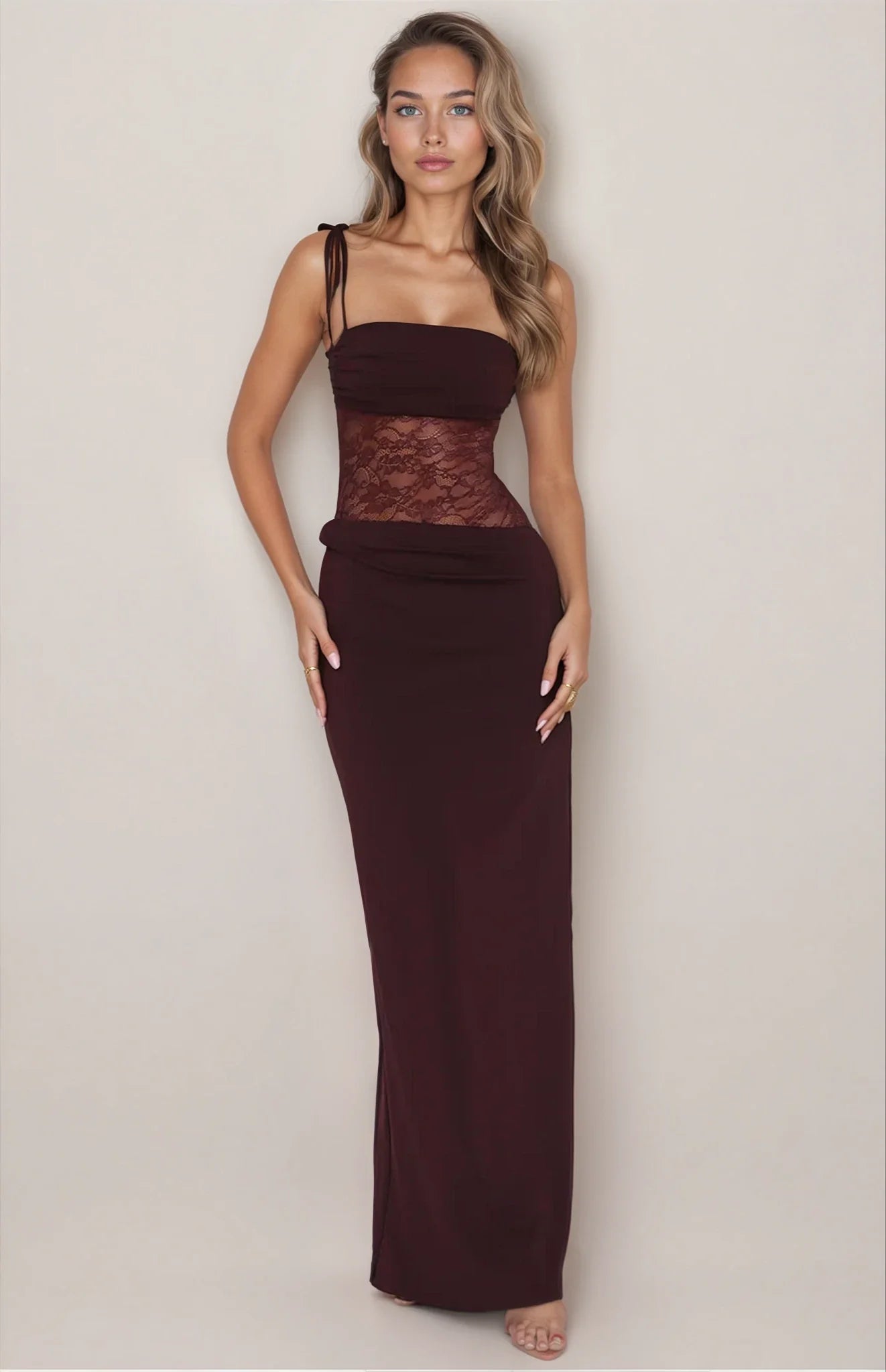 Ella – Satiniertes Midikleid