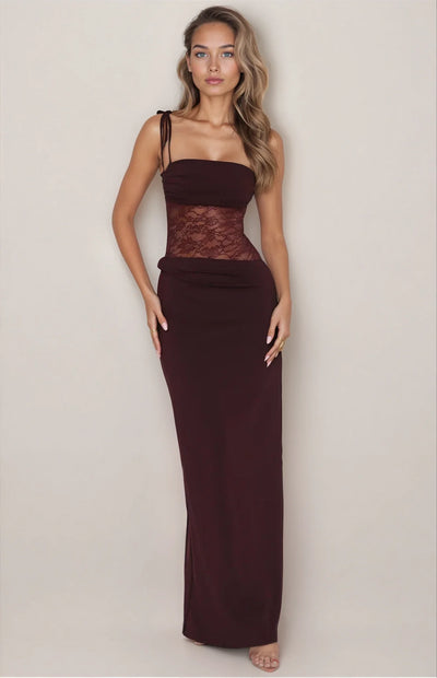 Ella – Satiniertes Midikleid