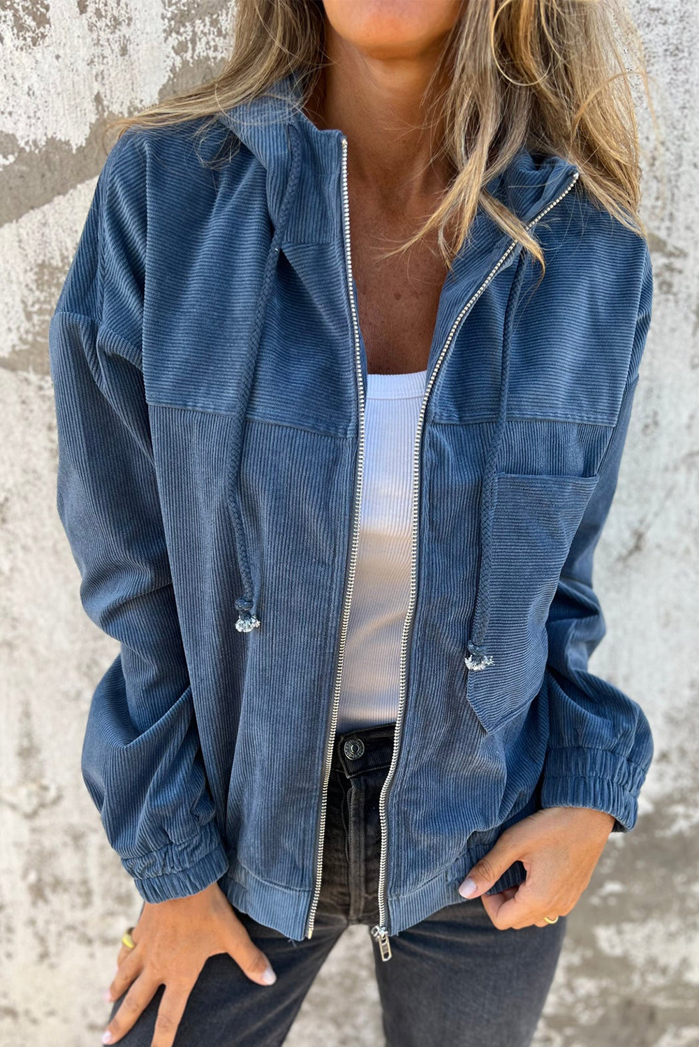 Cordjacke mit Reißverschluss | Lässig & Vielseitig | Modernes Design