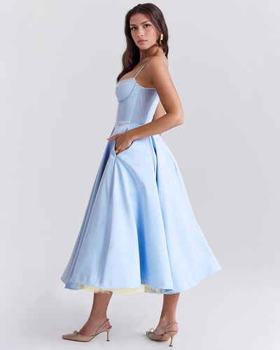Fenja | Midi-Kleid aus Duchesse-Satin mit Oberteil