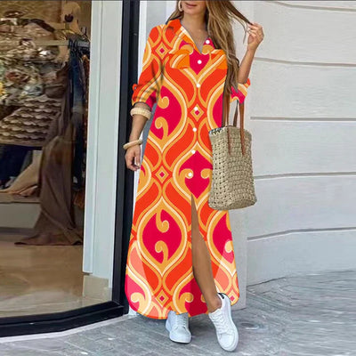 Celsa - Elegantes Langes Damenkleid Im Streetstyle Für Jede Gelegenheit