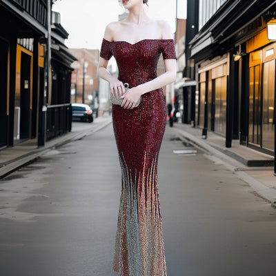 Avelena | Eleganter Schulterfreier Abendkleid