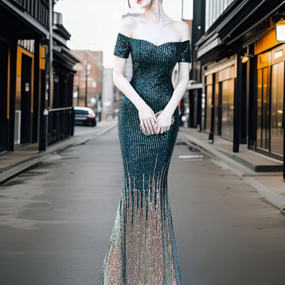 Avelena | Eleganter Schulterfreier Abendkleid