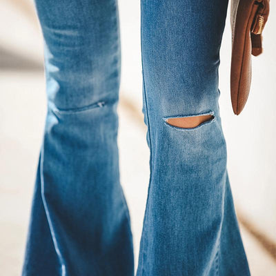 Avelena | Hose Frau Jeans Hohe Taille