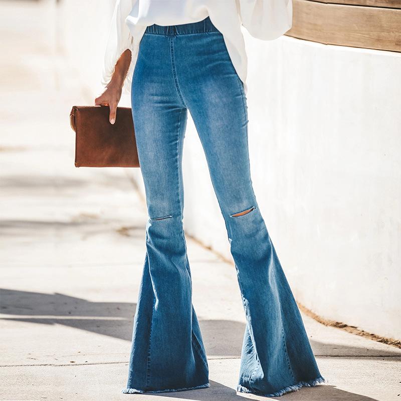 Avelena | Hose Frau Jeans Hohe Taille