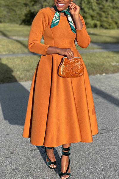 Madanela - Elegantes Swing-Kleid mit 3/4-Ärmeln für Damen für besondere Anlässe