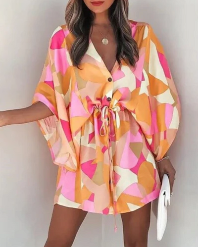 Nerezza – Stilvolles Kleid mit tropischem Print