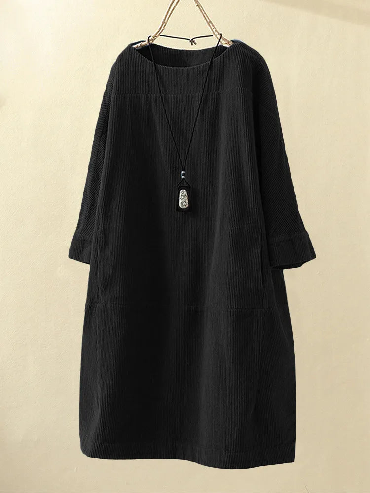 Avelena | Damen Rundhalsausschnitt Kleid