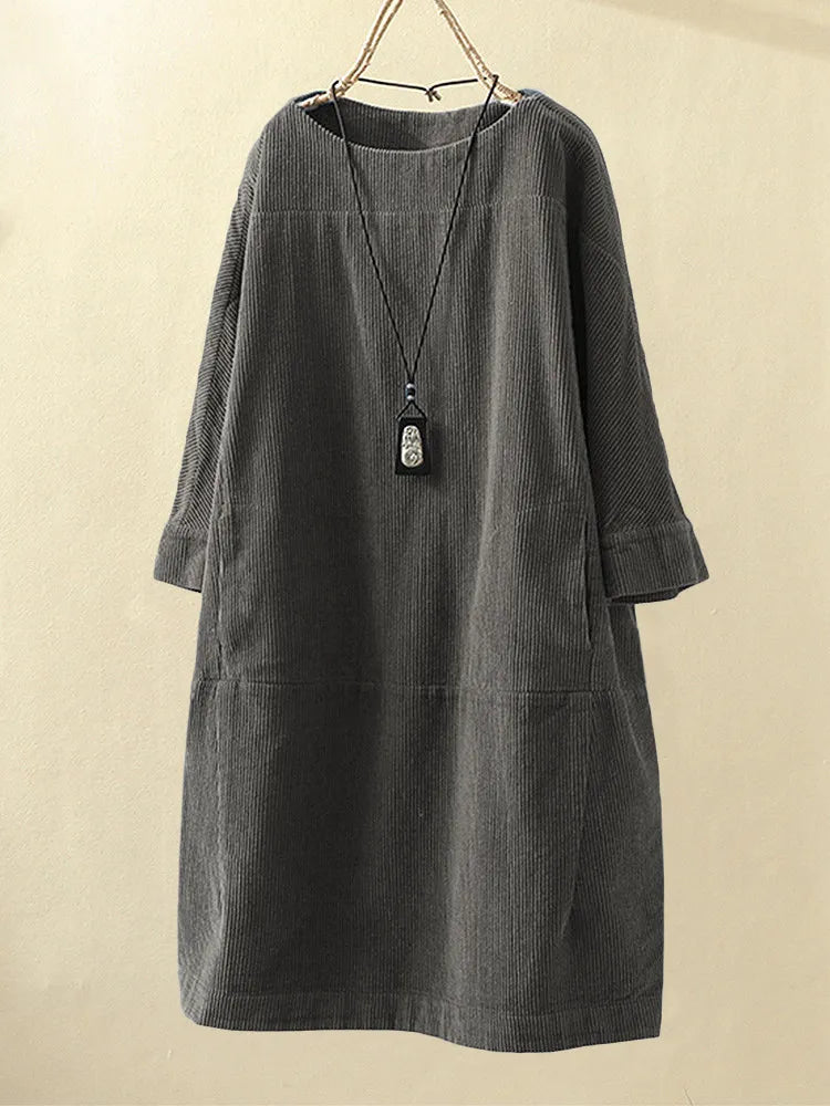 Avelena | Damen Rundhalsausschnitt Kleid