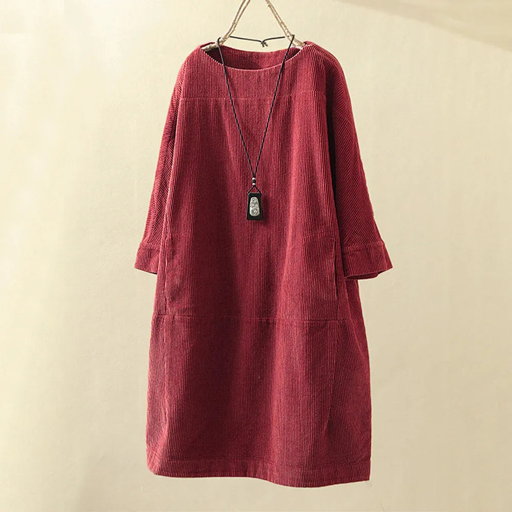 Avelena | Damen Rundhalsausschnitt Kleid