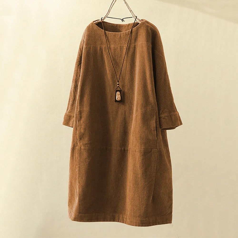 Avelena | Damen Rundhalsausschnitt Kleid