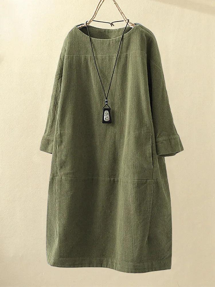 Avelena | Damen Rundhalsausschnitt Kleid