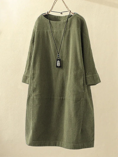 Avelena | Damen Rundhalsausschnitt Kleid