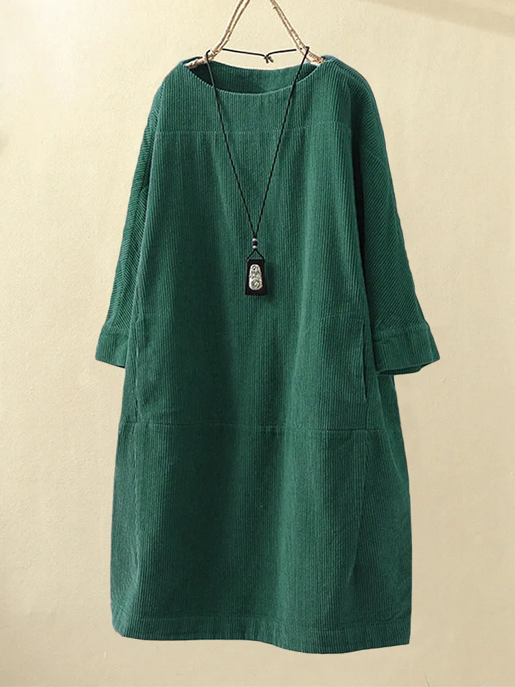 Avelena | Damen Rundhalsausschnitt Kleid