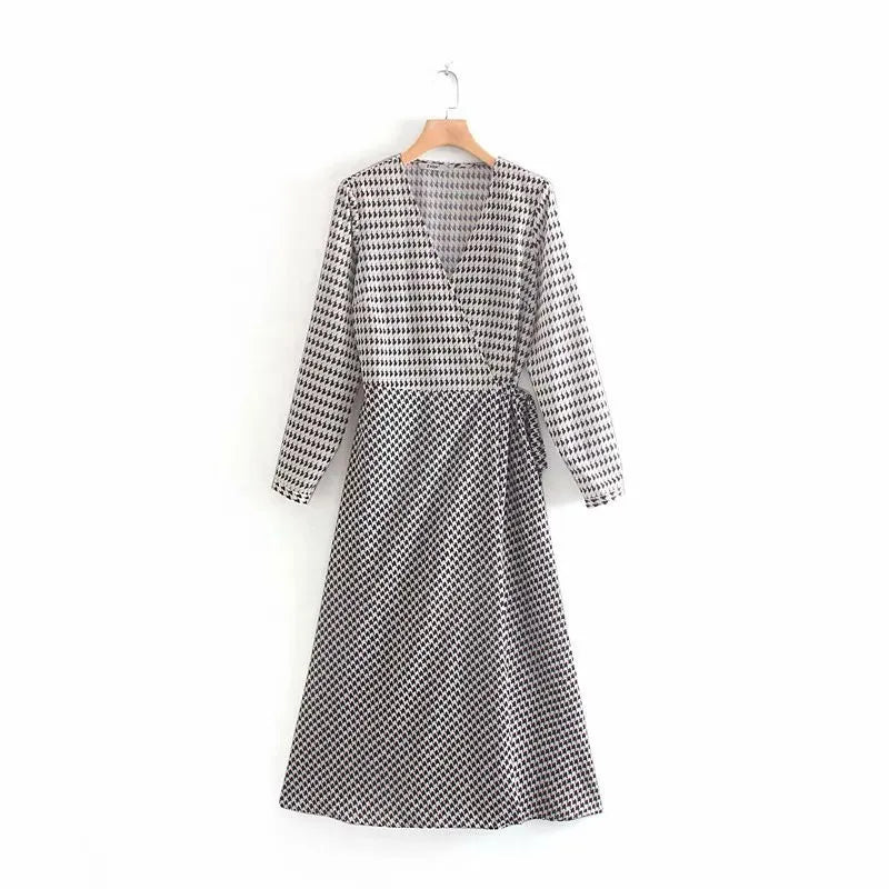 Avelena | Bedrucktes Kleid Im Formellen Stil