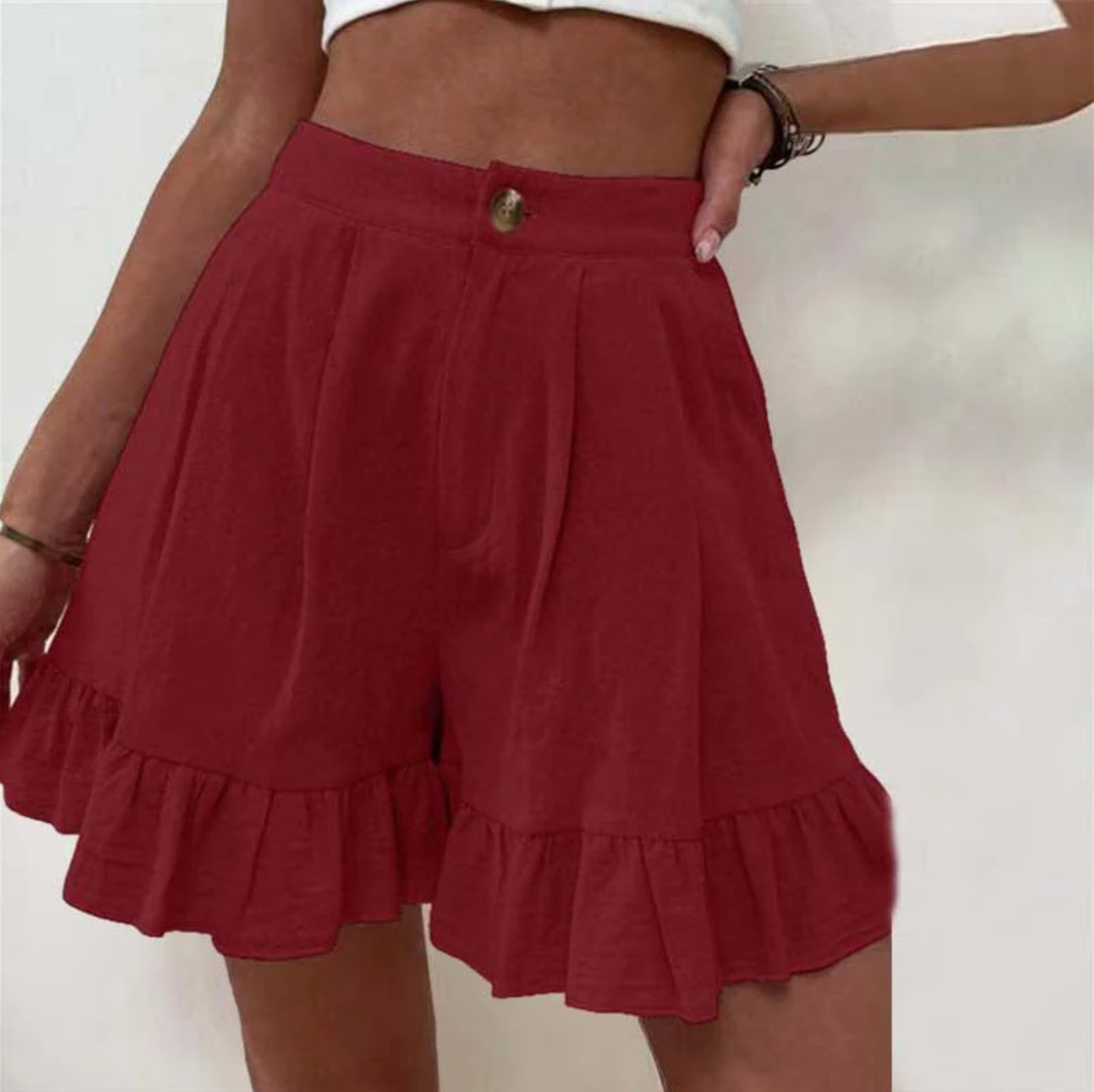 Thalara – Schicke Shorts mit Rüschensaum