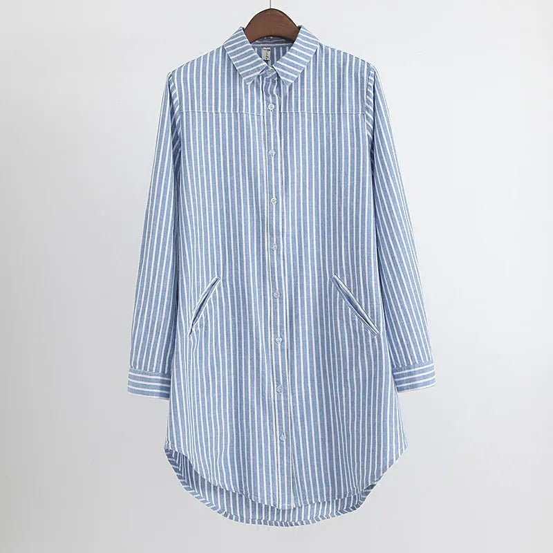 Avelena | Oversize-Bluse Women Striped Style