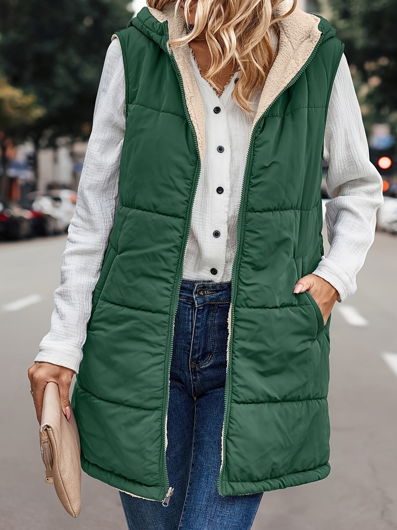 Avelena | Warme Kapuzenweste Jacke