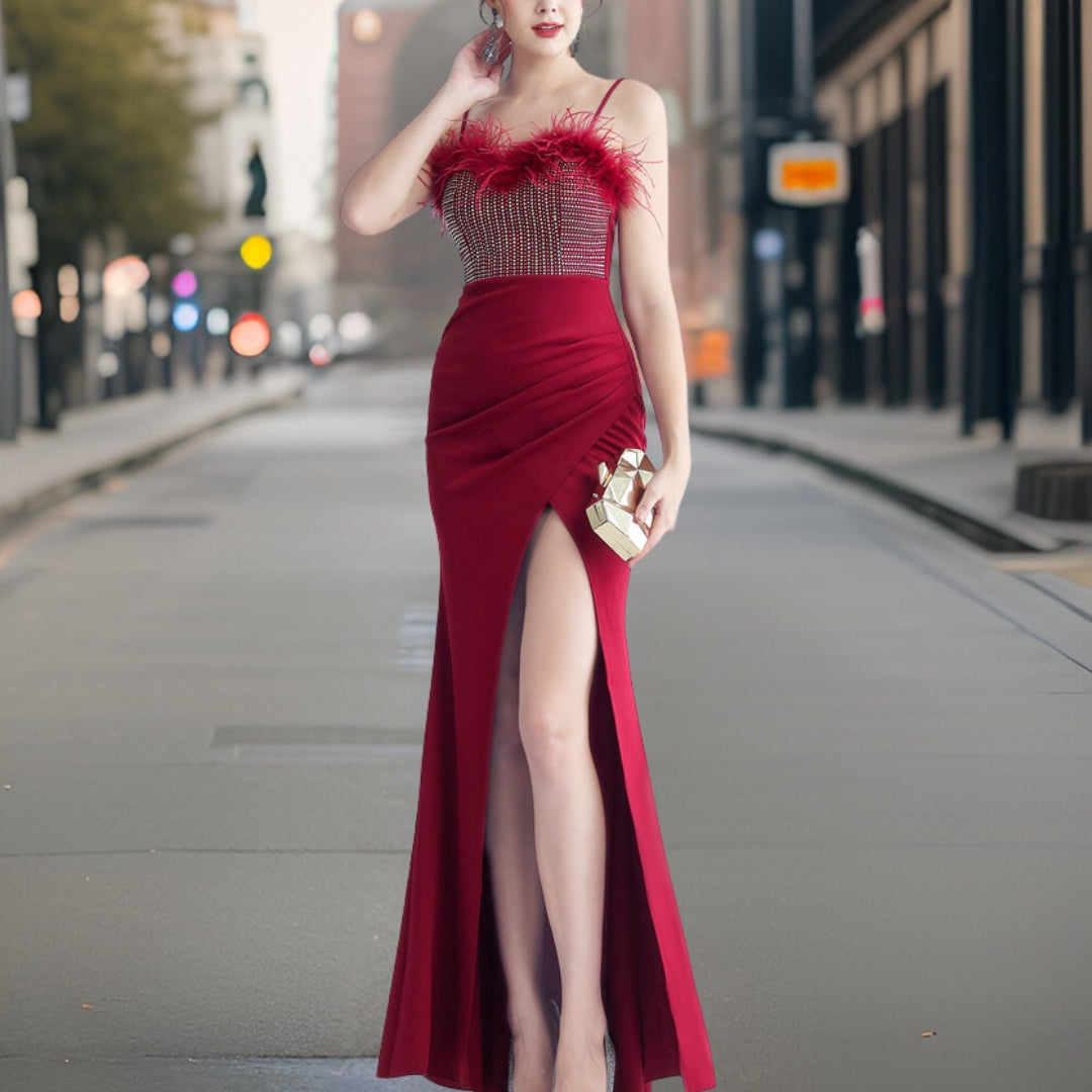 Avelena | Stylisches Langes Abendkleid