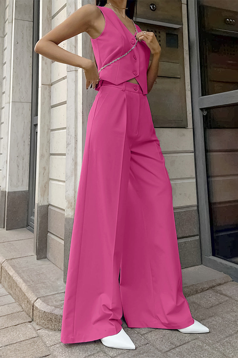 Avelena | Zweiteiliges Ärmelloses Business Casual Ensemble