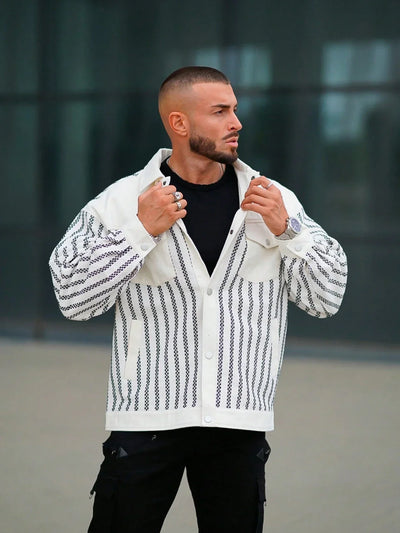 Avelena | Herren Outdoor-Jacke mit Karos und Streifenmuster