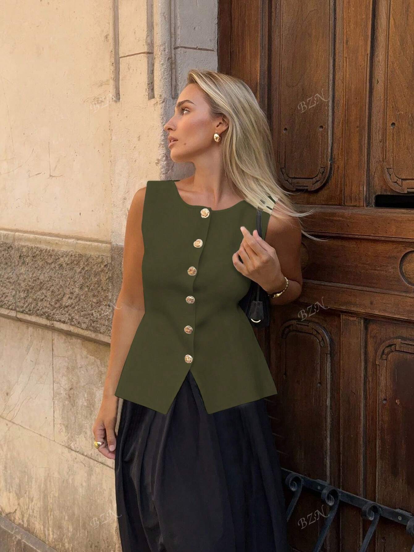 Ärmelloses Tailor-Weste mit Knöpfen – Feminin, Edel & Vielseitig