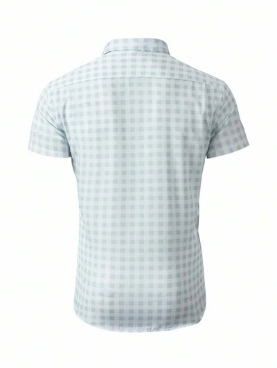 Oktoberfest Karohemd Herren – Kurzarm Trachtenhemd in Rot-Weiß