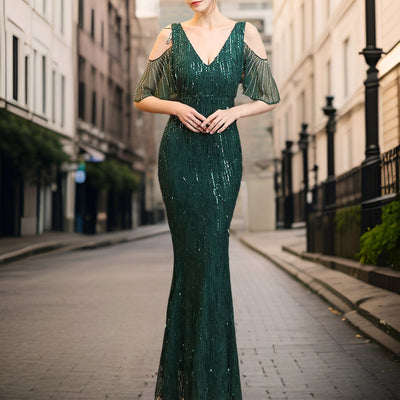 Avelena | Schönes Pailletten Abendkleid