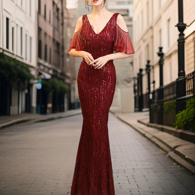 Avelena | Schönes Pailletten Abendkleid