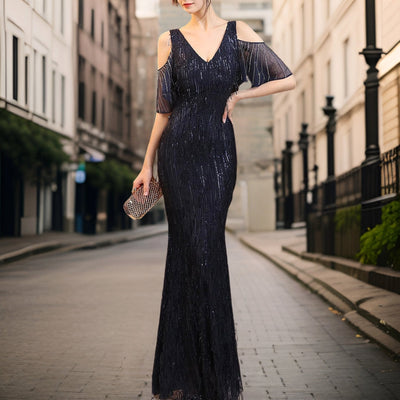 Avelena | Schönes Pailletten Abendkleid