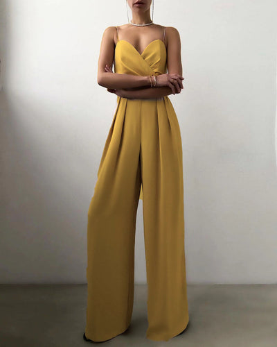 Aretha | Ärmelloser Jumpsuit mit hoher Taille