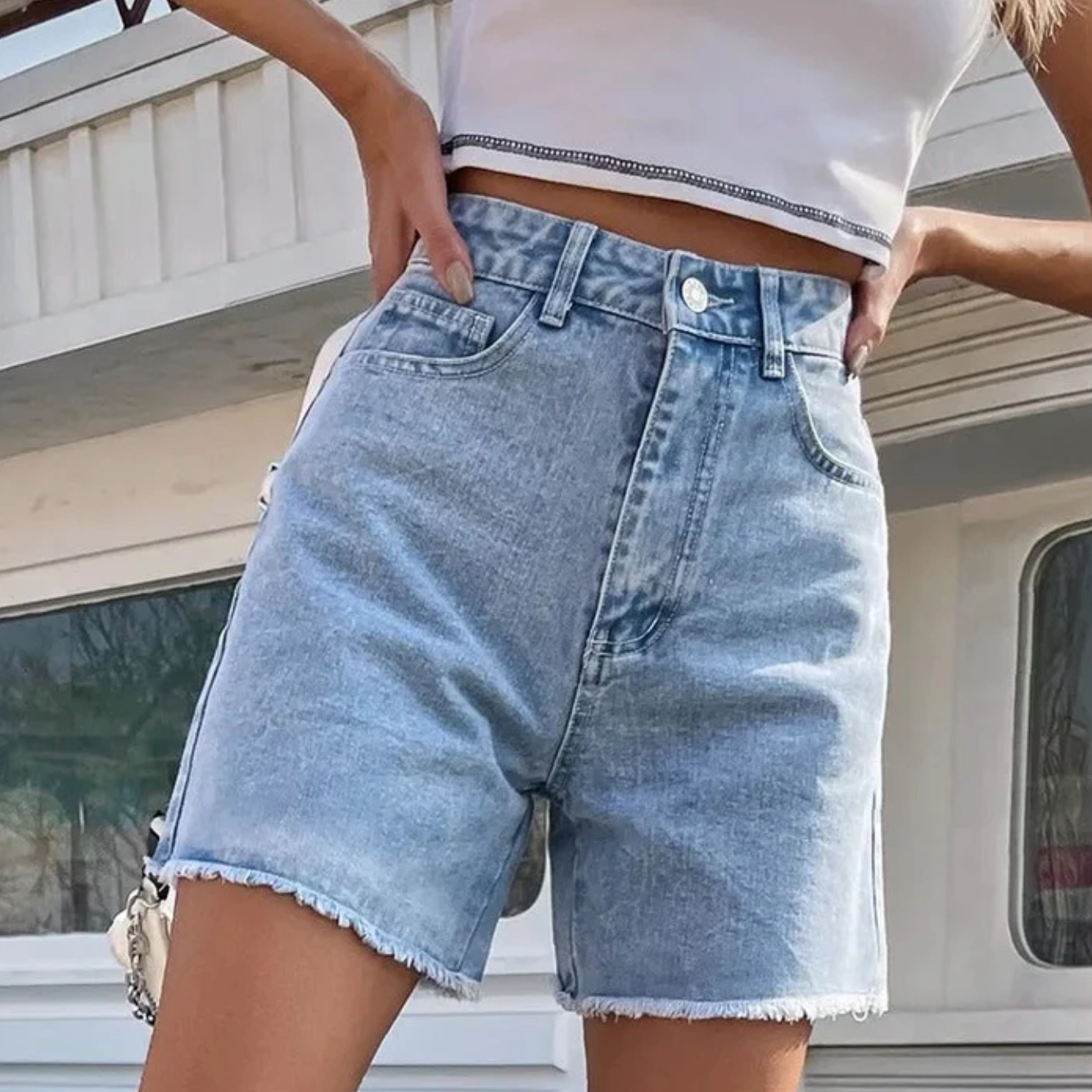 Elisora - Stylische Denim-Shorts mit hoher Taille