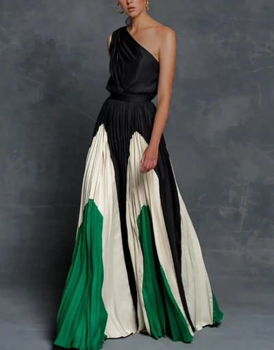 Delaide - One-Shoulder Maxikleider