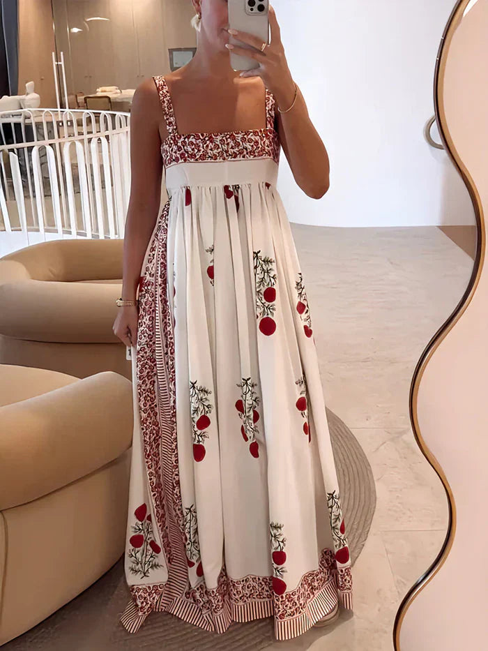 Lumia - Elegantes plissiertes Maxikleid
