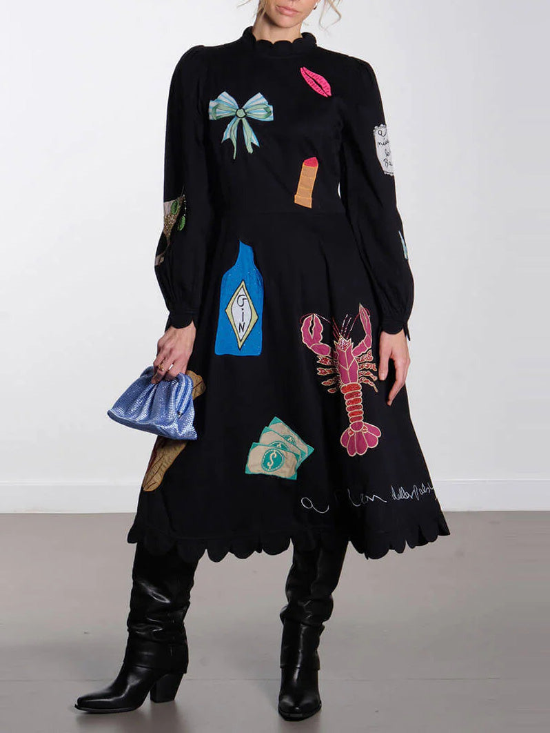 Crustacea Muschel Midi Dress