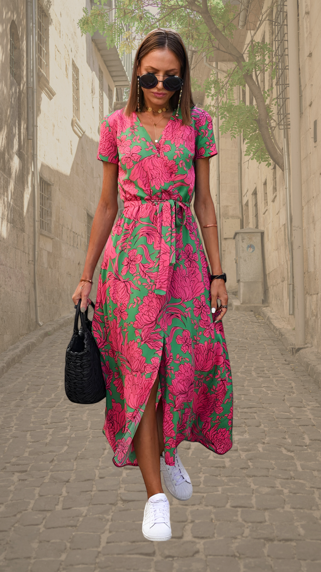 Aubrey | Statement Floral Wrap Maxi Dress