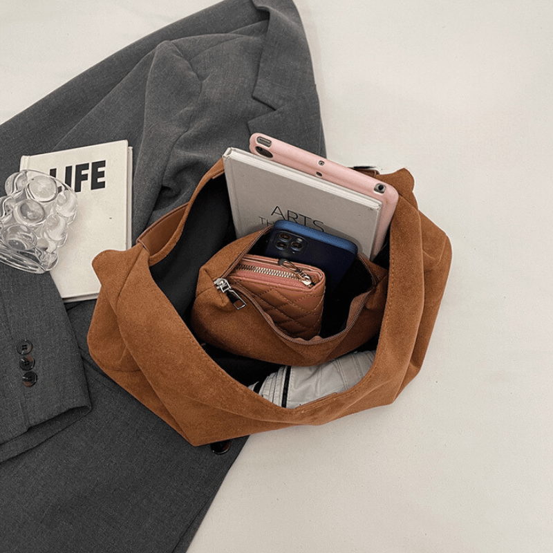 Veganer Leder Strandtasche – Große Sommertasche mit Seilgriffen