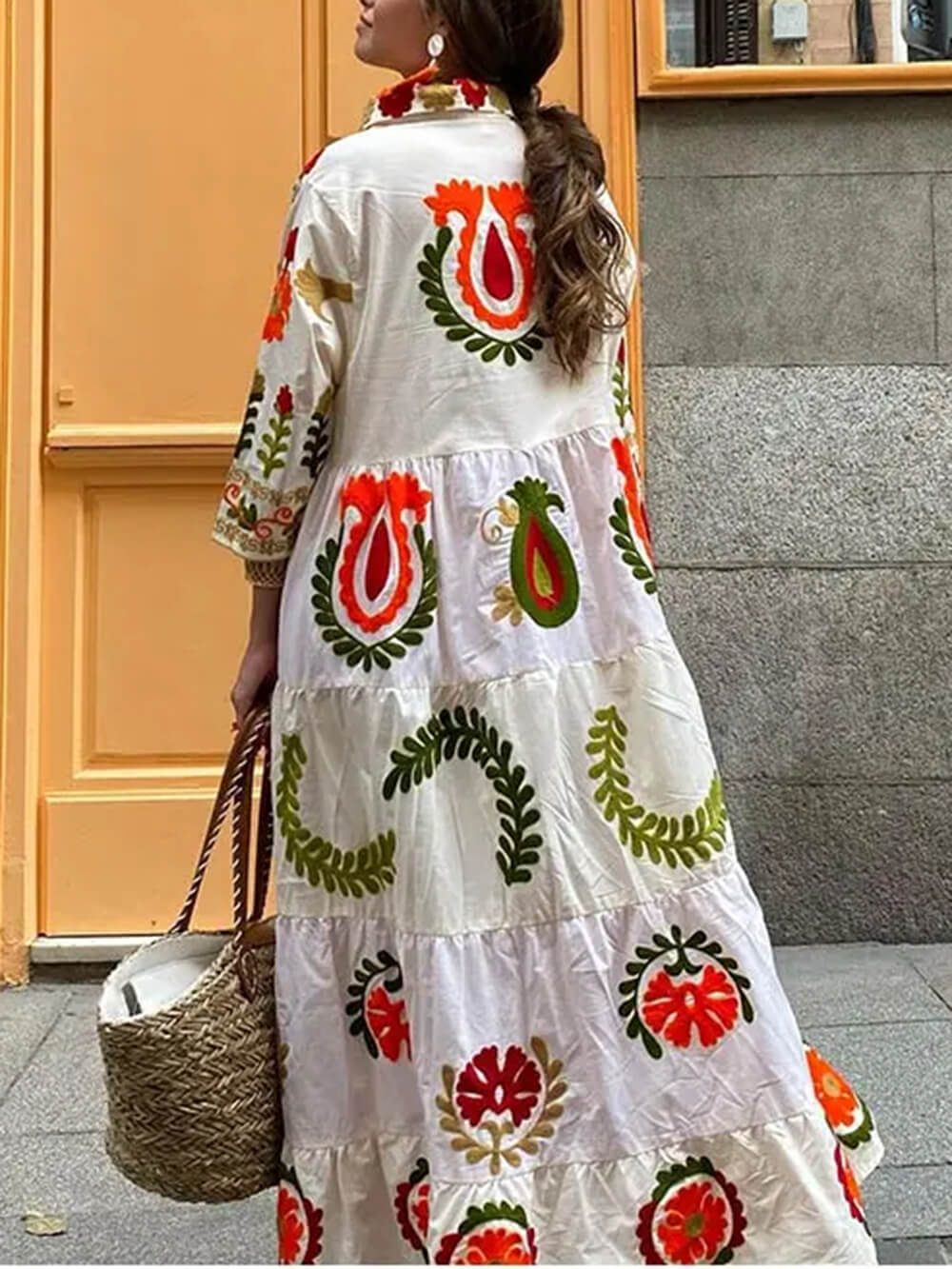 Avelena | Bohème-Kleid mit Lockerem Print