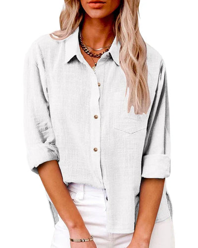 Emma | Langärmelige Taschenbluse