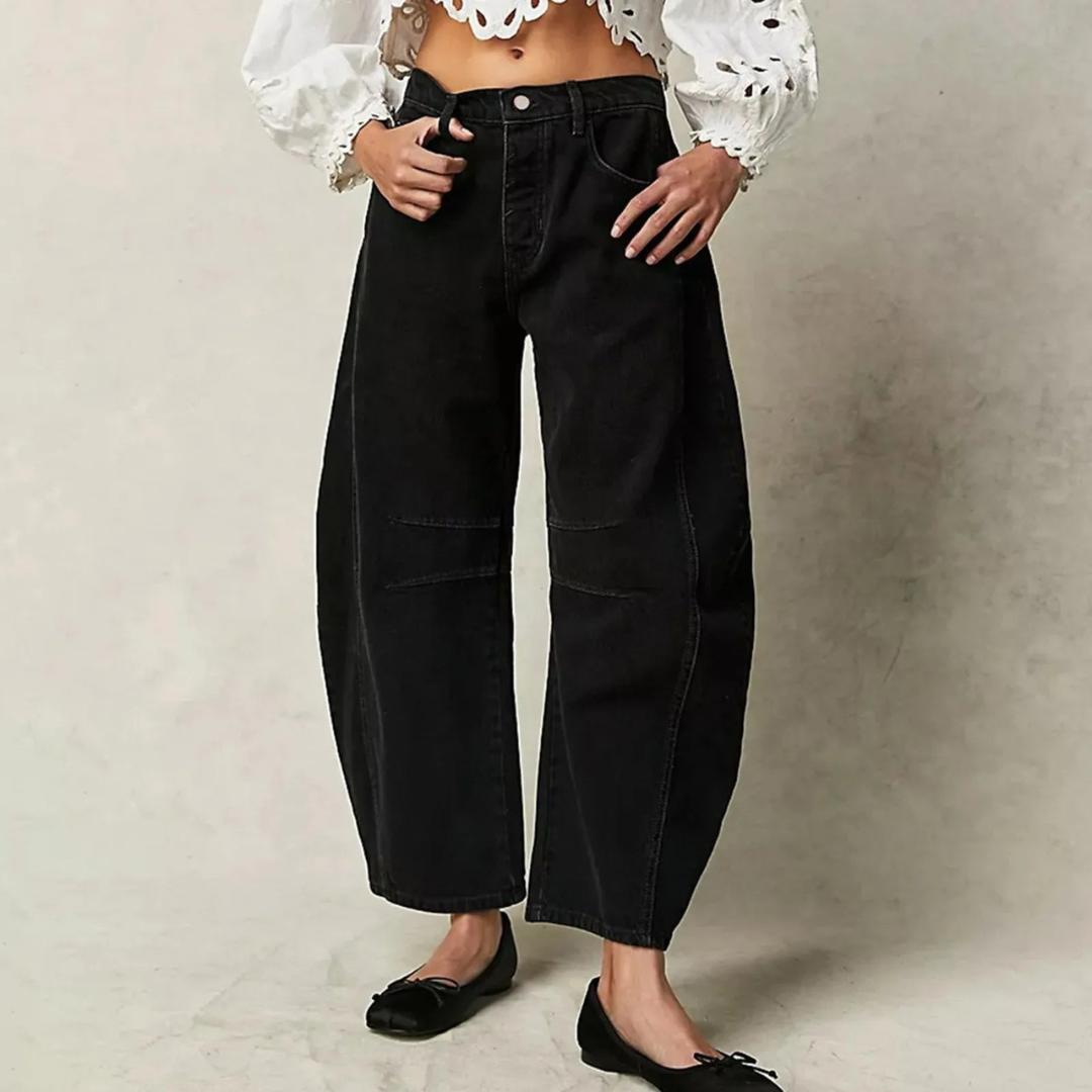 Danica | High-Waisted Wide Leg Denim Jeans