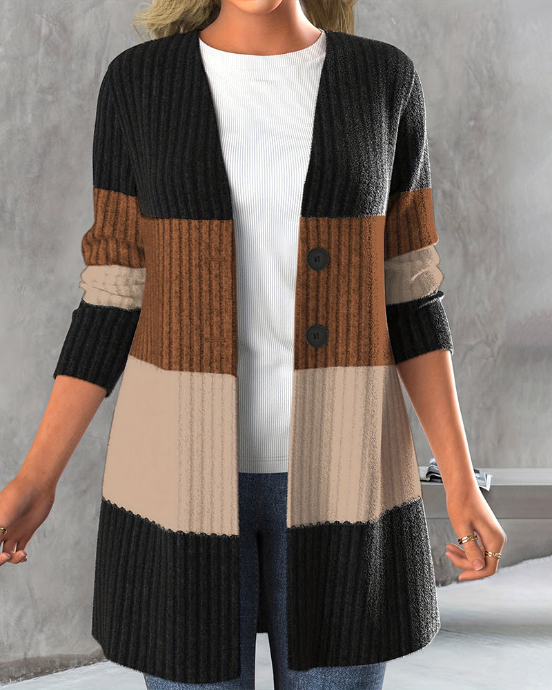 Avelena | Entspannte Jacke mit Farbblöcken
